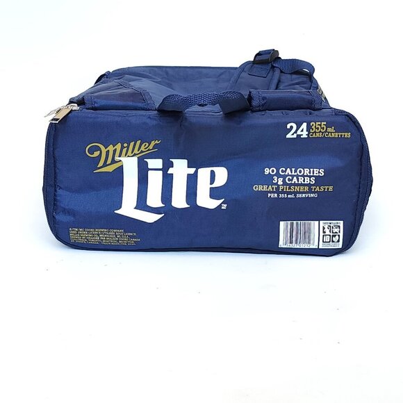 MILLER LITE Cooler Bag Backpack Shoulder Straps Holds A Case of 24 Beer Cans - Picture 2 of 7